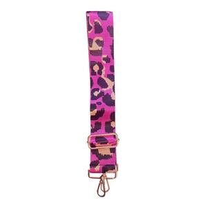 NEW DESHENG ENTERPRISE bold leopard adjustable crossbody bag strap in hot pink